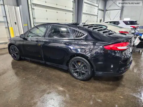 3FA6P0G78JR216887 — 2018 Ford Fusion, фото 2 с аукциона Copart, Боковая часть