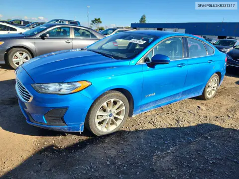 3FA6P0LU2KR231317 — 2019 Ford Fusion, Передняя часть, фото до ремонта