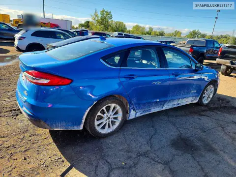 2019 Ford Fusion Se VIN 3FA6P0LU2KR231317 фото 3