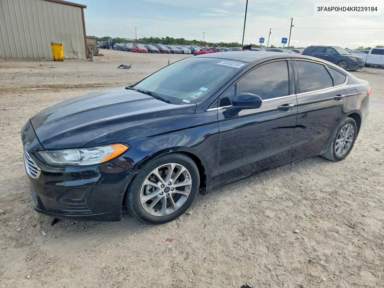 2019 Ford Fusion Se VIN 3FA6P0HD4KR239184 фото 1