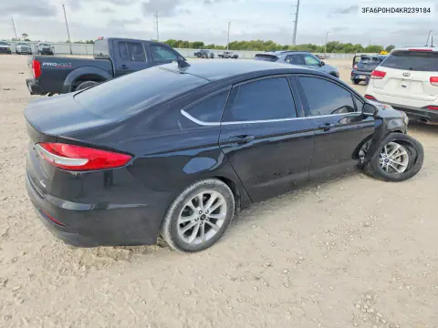 2019 Ford Fusion Se VIN 3FA6P0HD4KR239184 фото 3