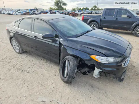 2019 Ford Fusion Se VIN 3FA6P0HD4KR239184 фото 4