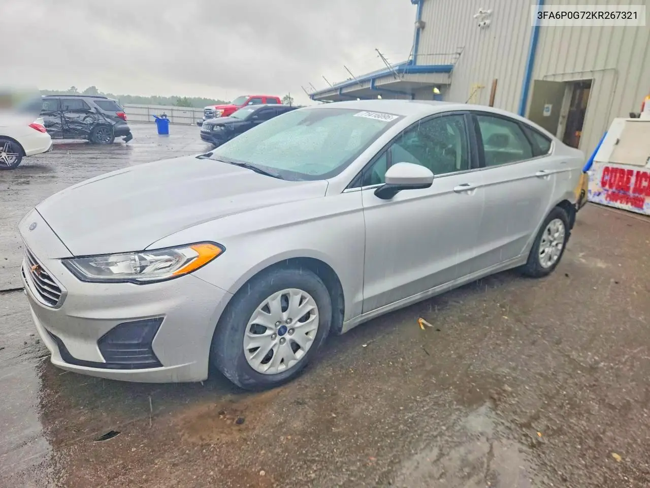 2019 Ford Fusion S VIN 3FA6P0G72KR267321 фото 1