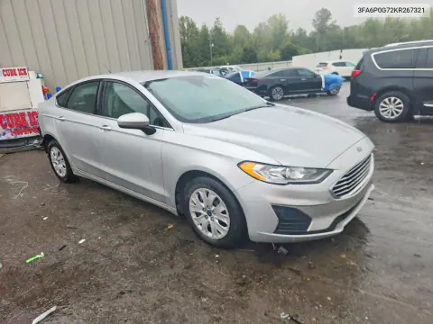 2019 Ford Fusion S VIN 3FA6P0G72KR267321 фото 4