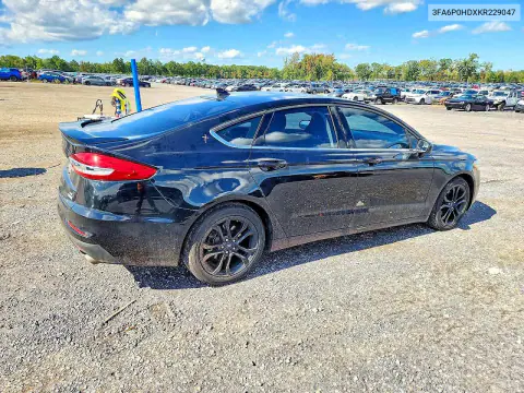 2019 Ford Fusion Se VIN 3FA6P0HDXKR229047 фото 3