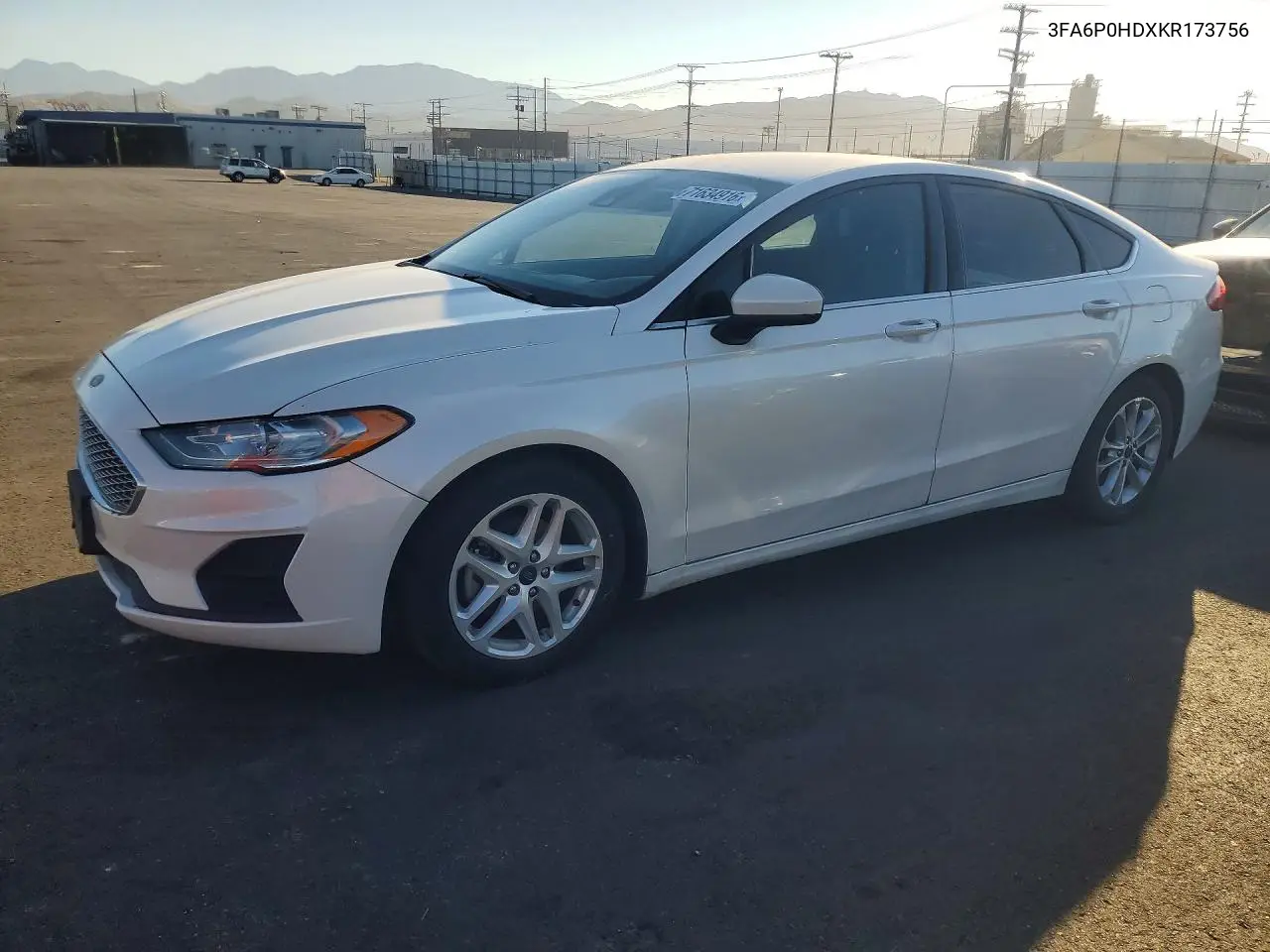2019 Ford Fusion Se VIN 3FA6P0HDXKR173756 фото 1