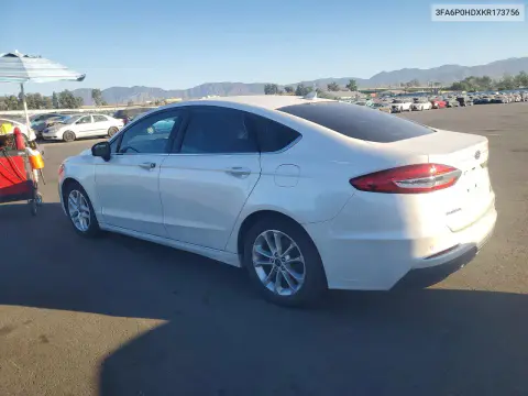 2019 Ford Fusion Se VIN 3FA6P0HDXKR173756 фото 2
