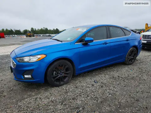 3FA6P0HD3KR194335 — 2019 Ford Fusion, Механические повреждения, фото до ремонта