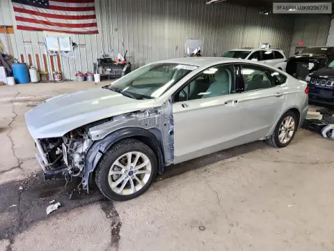 3FA6P0LU3KR206779 — 2019 Ford Fusion, Передняя часть, фото до ремонта
