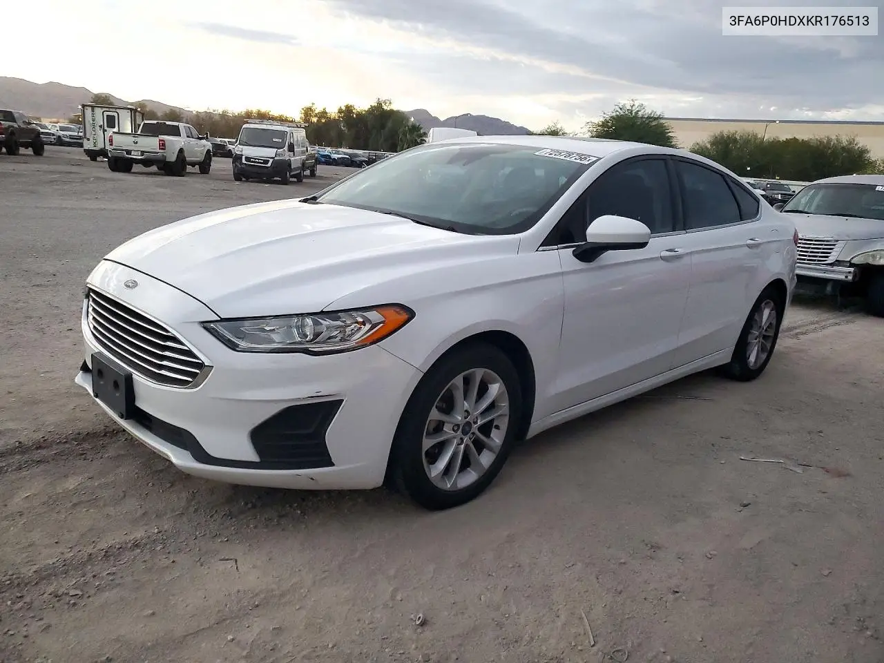 2019 Ford Fusion Se VIN 3FA6P0HDXKR176513 фото 1