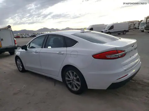 2019 Ford Fusion Se VIN 3FA6P0HDXKR176513 фото 2