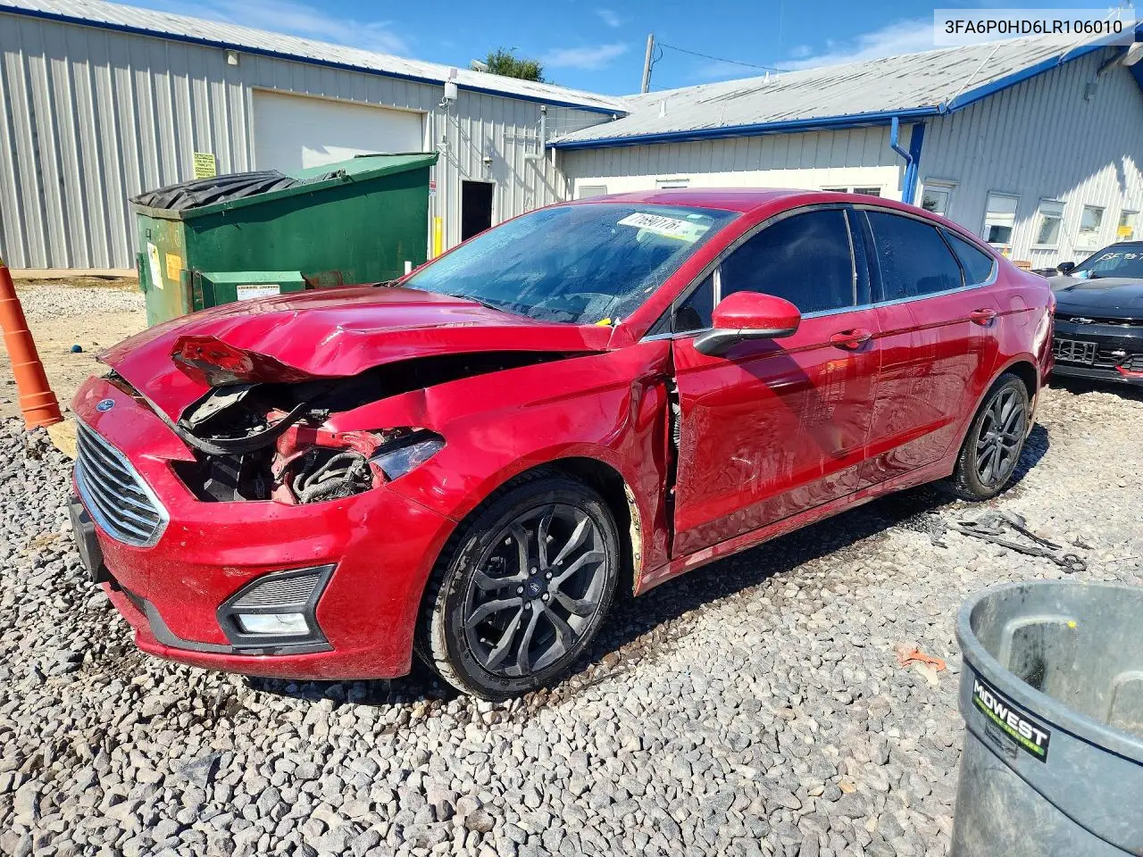 3FA6P0HD6LR106010 Ford Fusion 2020 — повреждение Передняя часть, фото до ремонта