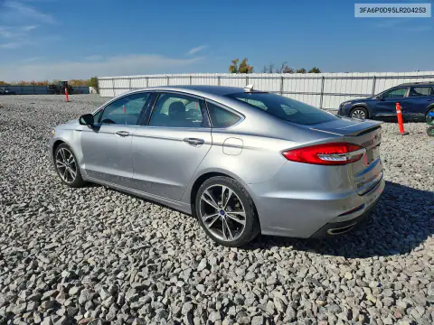 3FA6P0D95LR204253 — 2020 Ford Fusion, фото 2 с аукциона Copart, Передняя часть