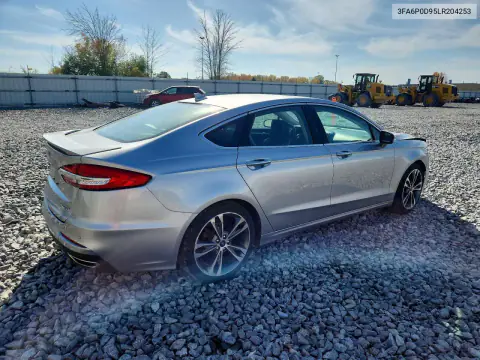 3FA6P0D95LR204253 — 2020 Ford Fusion, фото 3 с аукциона Copart, Передняя часть