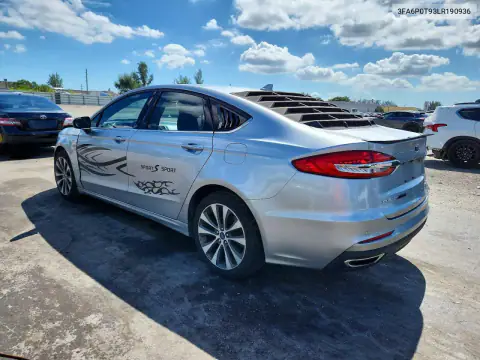 3FA6P0T93LR190936 — 2020 Ford Fusion, фото 2 с аукциона Copart, Передняя часть