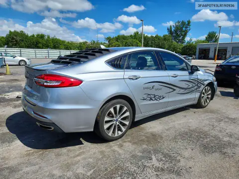 3FA6P0T93LR190936 — 2020 Ford Fusion, фото 3 с аукциона Copart, Передняя часть