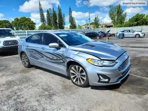 3FA6P0T93LR190936 — 2020 Ford Fusion, фото 4 с аукциона Copart, Передняя часть