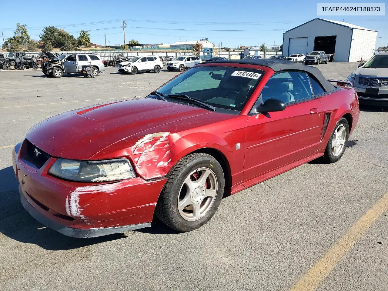 1FAFP44624F188573 Ford Mustang 2004 — повреждение Передняя часть, фото до ремонта