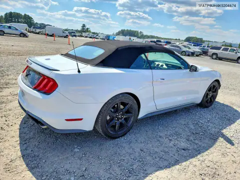 1FATP8UH4K5204674 — 2019 Ford Mustang, фото 3 с аукциона Copart, Передняя часть