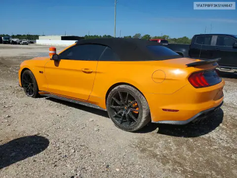 1FATP8FF3K5169847 — 2019 Ford Mustang, фото 2 с аукциона Copart 15.10.2026, Передняя часть