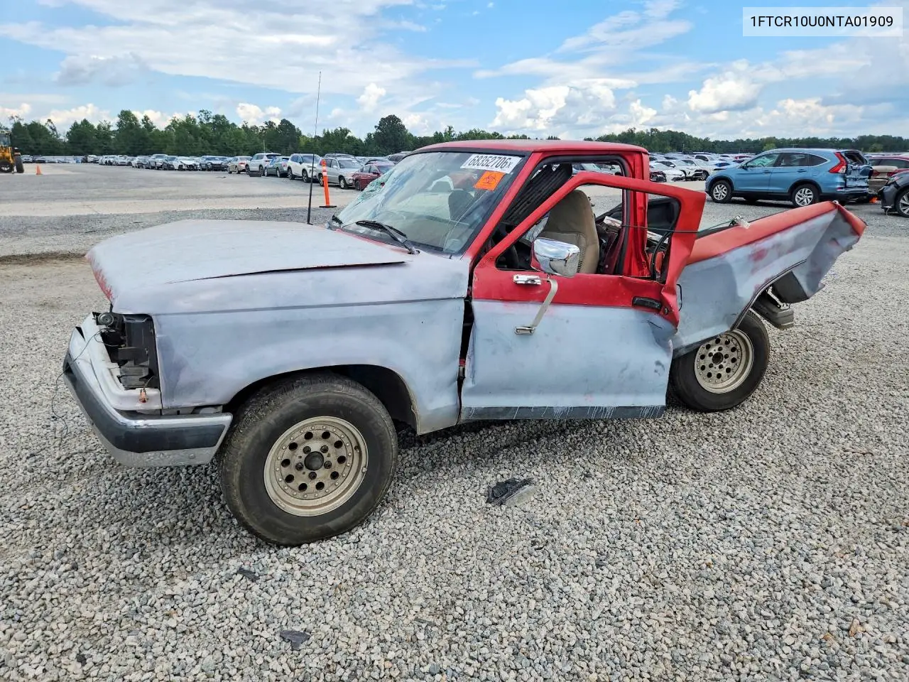 1992 Ford Ranger VIN 1FTCR10U0NTA01909 фото 1