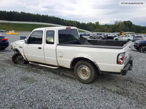 2006 Ford Ranger Super Cab VIN 1FTYR14U66PA25738 фото 2