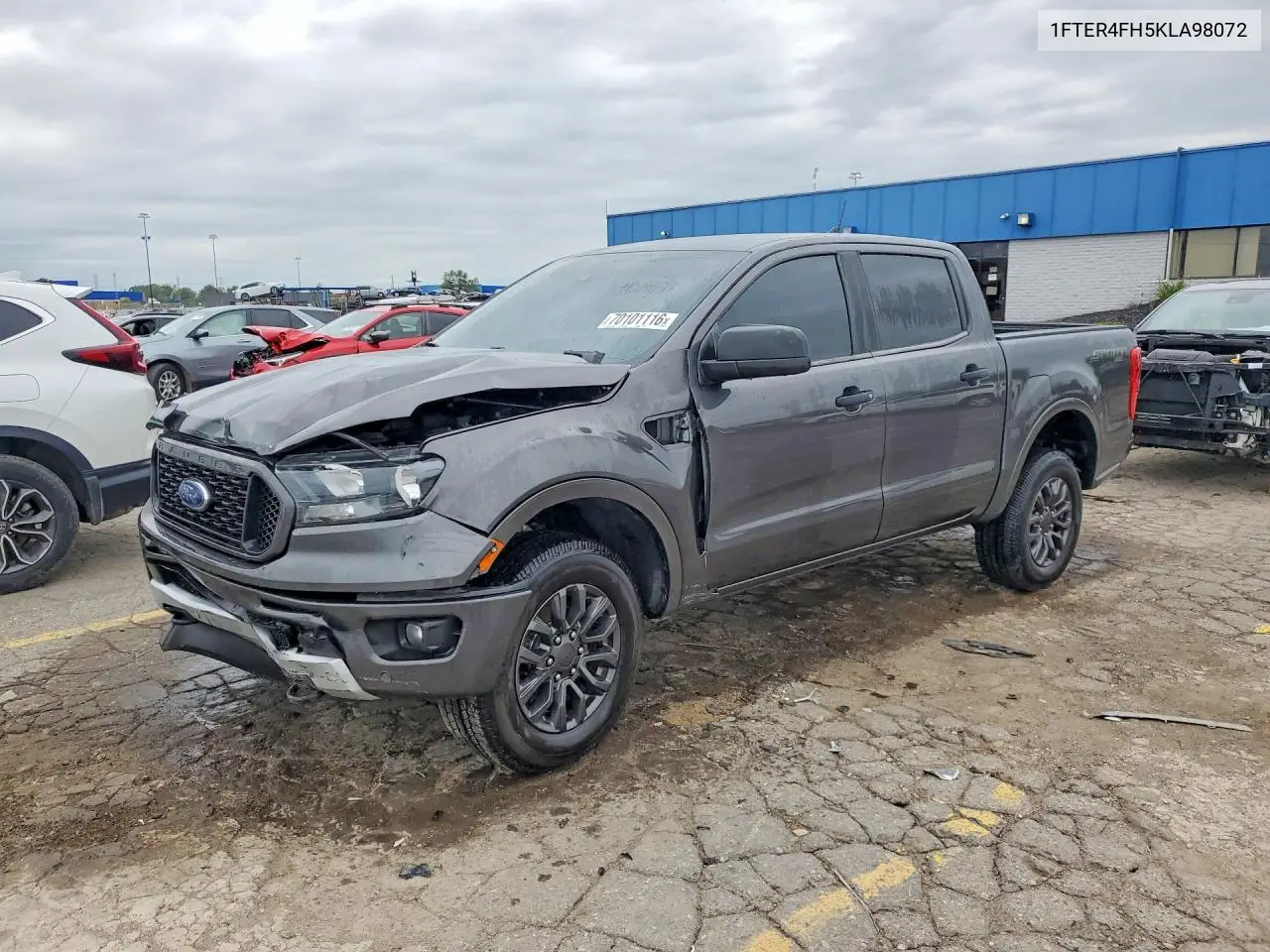 1FTER4FH5KLA98072 Ford Ranger 2019 — повреждение Передняя часть, фото до ремонта