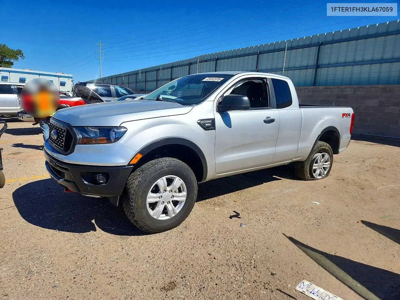 1FTER1FH3KLA67059 Ford Ranger 2019 — повреждение Сторона, фото до ремонта