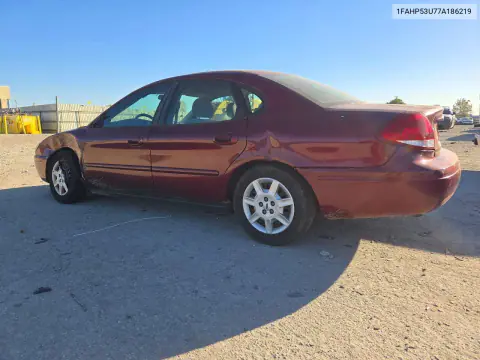 2007 Ford Taurus Se VIN 1FAHP53U77A186219 фото 2