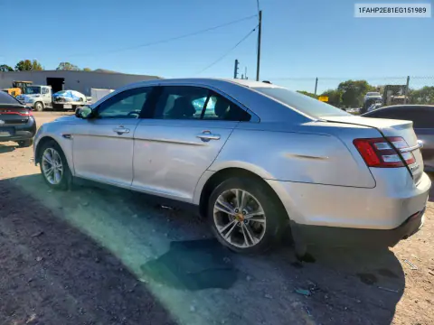 2014 Ford Taurus Sel VIN 1FAHP2E81EG151989 фото 2