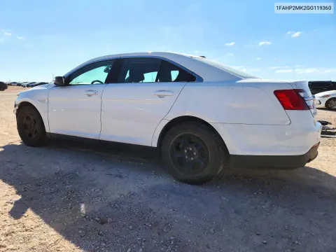2016 Ford Taurus Police Interceptor VIN 1FAHP2MK2GG119360 фото 2