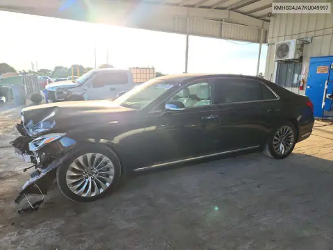 KMHG34JA7KU049997 — 2019 Genesis G90, Передняя часть, фото до ремонта