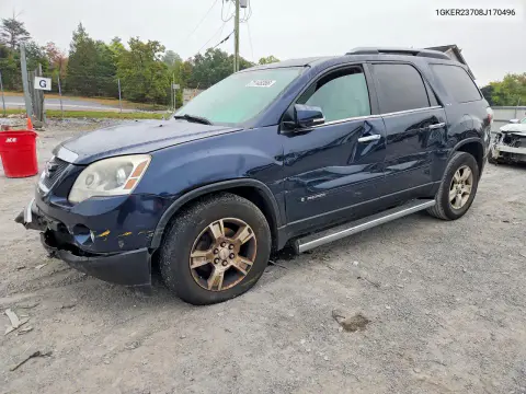 1GKER23708J170496 — 2008 GMC Acadia, Передняя часть, фото до ремонта