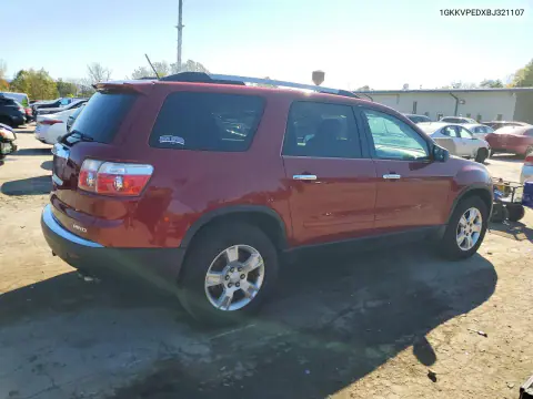 2011 GMC Acadia Sle VIN 1GKKVPEDXBJ321107 фото 3