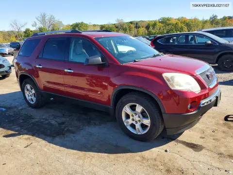 2011 GMC Acadia Sle VIN 1GKKVPEDXBJ321107 фото 4