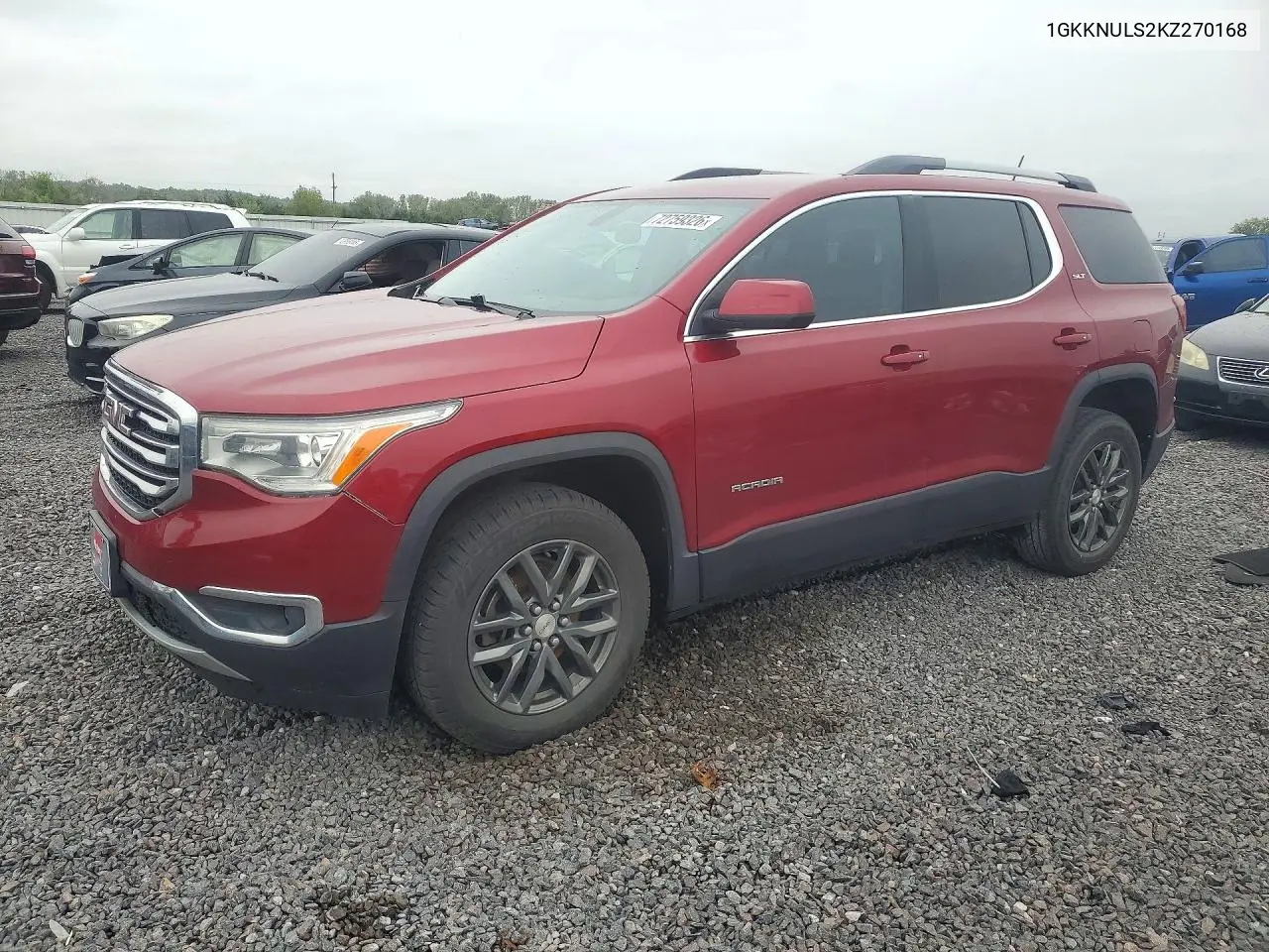 1GKKNULS2KZ270168 GMC Acadia 2019 — повреждение Град, фото до ремонта