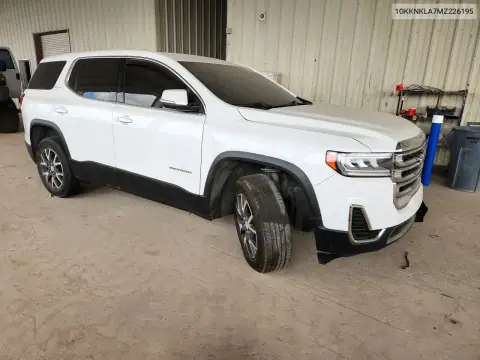 1GKKNKLA7MZ226195 — 2021 GMC Acadia, фото 4 с аукциона Copart, Передняя часть