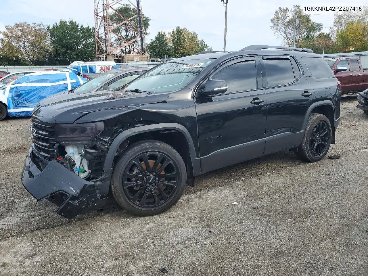 1GKKNRL42PZ207416 GMC Acadia 2023 — повреждение Передняя часть, фото до ремонта