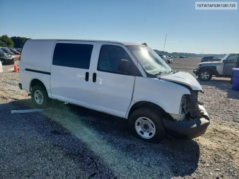 1GTW7AFG3K1281725 — 2019 GMC Savana, фото 4 с аукциона Copart, Передняя часть