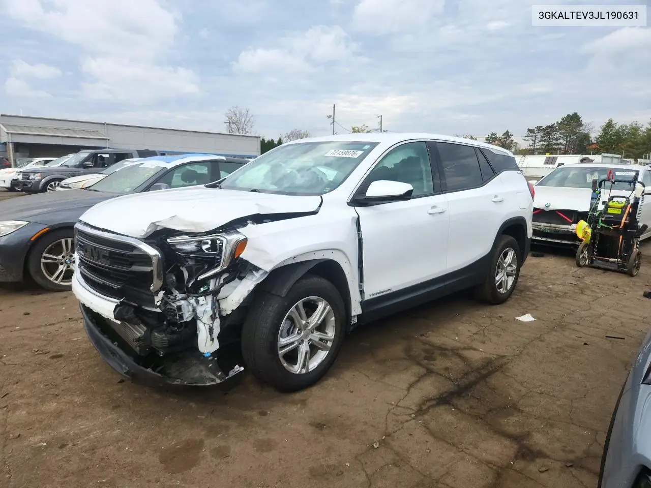 3GKALTEV3JL190631 GMC Terrain 2018 — повреждение Передняя часть, фото до ремонта