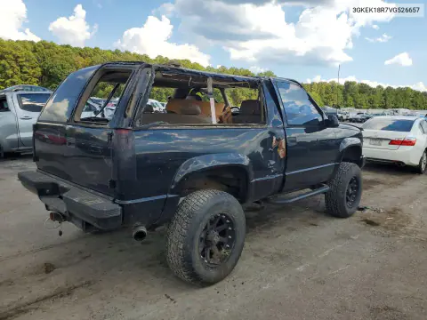 1997 GMC Yukon VIN 3GKEK18R7VG526657 фото 3