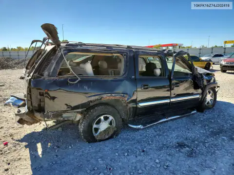 2004 GMC Yukon Xl K1500 VIN 1GKFK16Z74J202418 фото 3