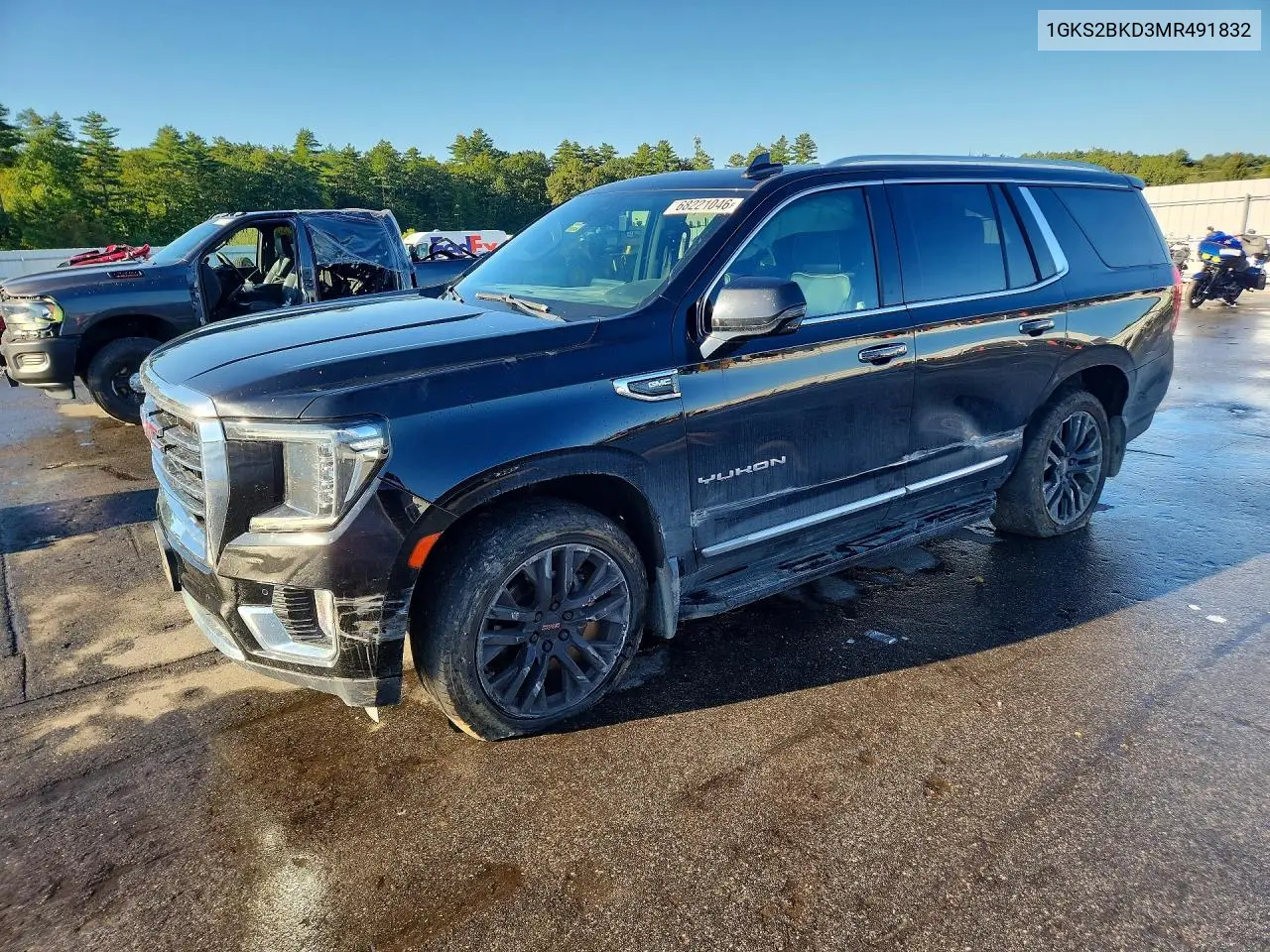 2021 GMC Yukon Slt VIN 1GKS2BKD3MR491832 фото 1