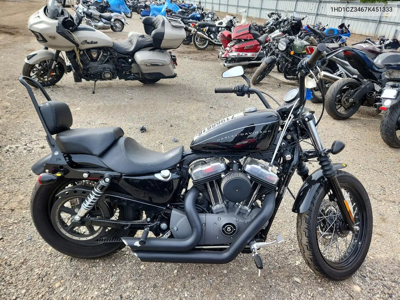1HD1CZ3467K451333 Harley-Davidson Sportster 2007 — повреждение Боковая часть, фото до ремонта