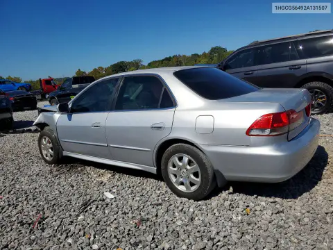 2002 Honda Accord Lx VIN 1HGCG56492A131507 фото 2