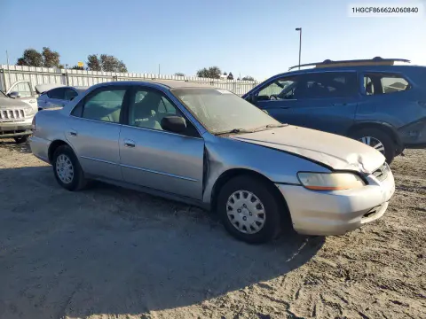 2002 Honda Accord Value VIN 1HGCF86662A060840 фото 4