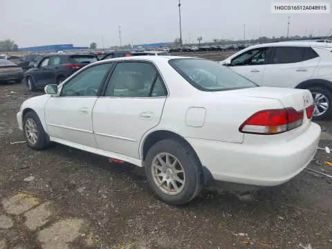 2002 Honda Accord Ex VIN 1HGCG16512A048915 фото 2