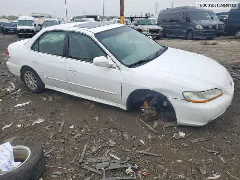 2002 Honda Accord Ex VIN 1HGCG16512A048915 фото 4
