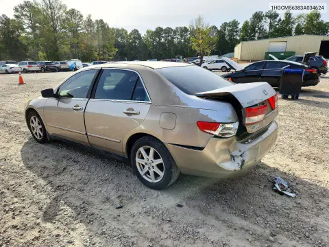 2003 Honda Accord Lx VIN 1HGCM56383A034624 фото 2