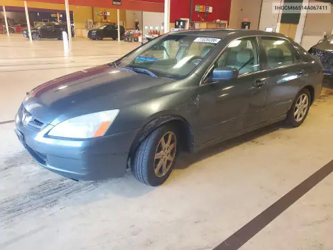 1HGCM66514A067411 — 2004 Honda Accord, Передняя часть, фото до ремонта